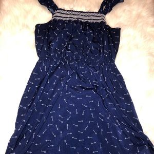 Xhilaration Blue arrow summer dress